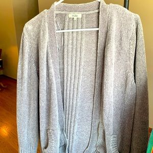 Mudd velvet grey cardigan